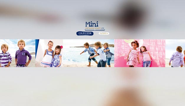 Imagen de la pantalla de colección mini del nuevo web de Mayoral