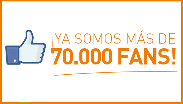 &iexcl;Ya somos m&aacute;s de 70.000 amigos!